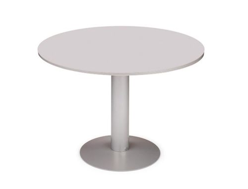 Mesa de reuniao rocada meeting 3005at02 estrutura coluna aco cinza tabuleiro em madeira cinza 100 cm diametro , Rocada , 150710 , 8427951995384